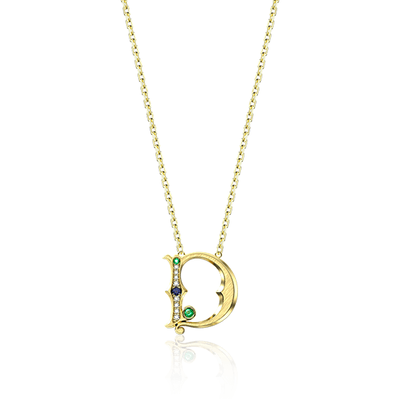 真爱礼物-宫廷风字母D项链