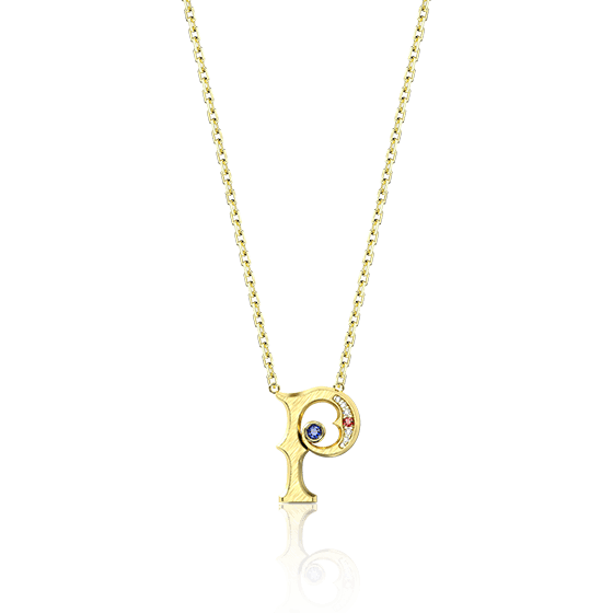 真爱礼物-宫廷风字母P项链